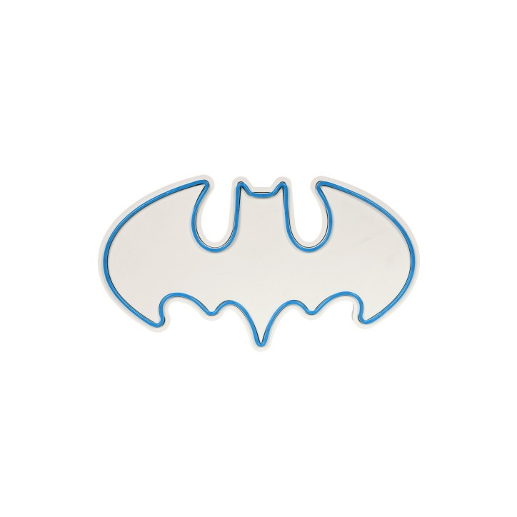 Iluminación LED decorativa de plástico Batman Bat Light azul 25x45x3 cm