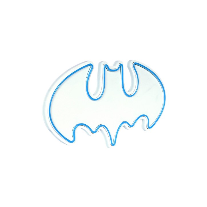 Iluminación LED decorativa de plástico Batman Bat Light azul 25x45x3 cm