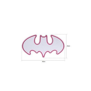 Iluminación LED decorativa de plástico Batman Bat Light azul 25x45x3 cm