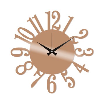 Reloj de pared metal Metal Wall Clock 14 cobre 48x48 cm