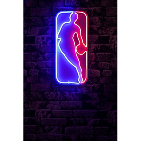 Iluminación LED decorativa de plástico The Logo Jerry West multicolor 23x50x2 cm