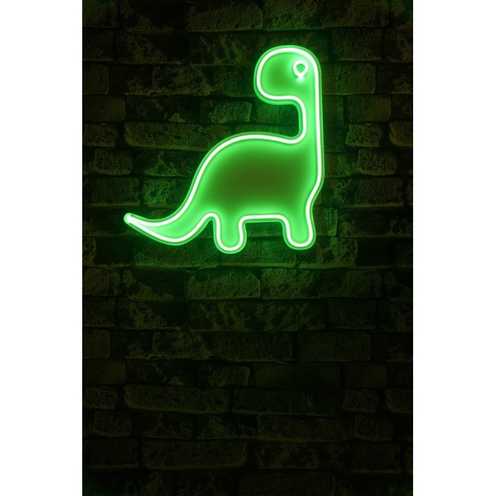 Iluminación LED decorativa de plástico Dino the Dinosaur verde