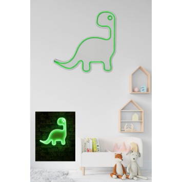 Iluminación LED decorativa de plástico Dino the Dinosaur verde