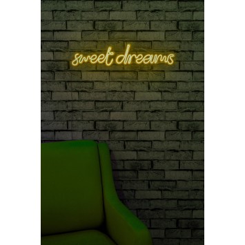 Iluminación LED decorativa de plástico Sweet Dreams amarillo 48x16x2 cm