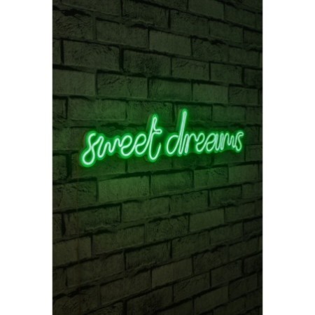 Iluminación LED decorativa de plástico Sweet Dreams verde 48x16x2 cm