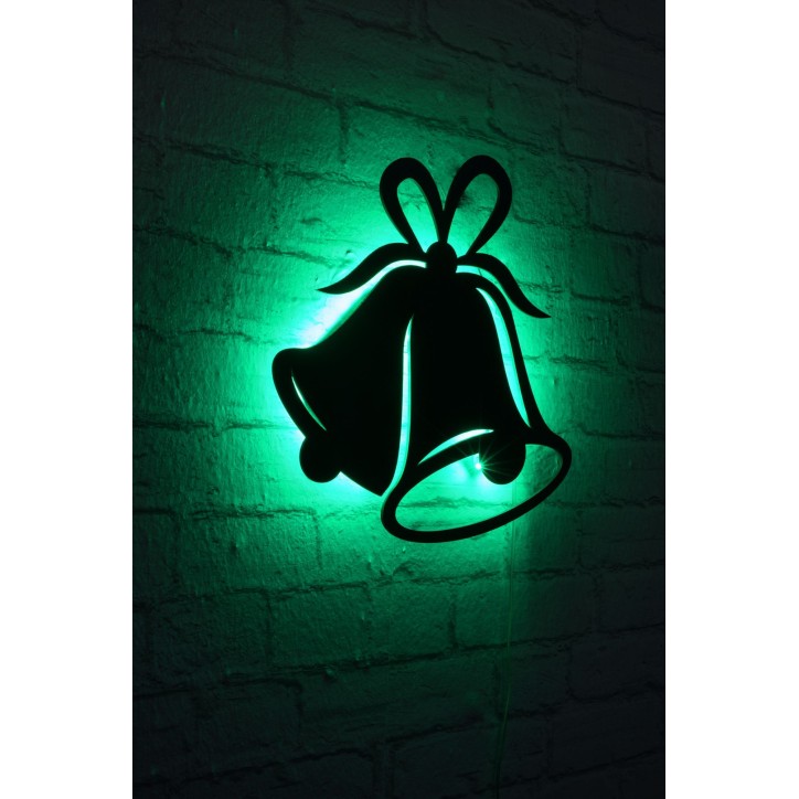 Iluminación LED decorativa Bells 2 verde 28x30 cm