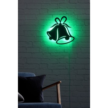 Iluminación LED decorativa Bells 2 verde 28x30 cm