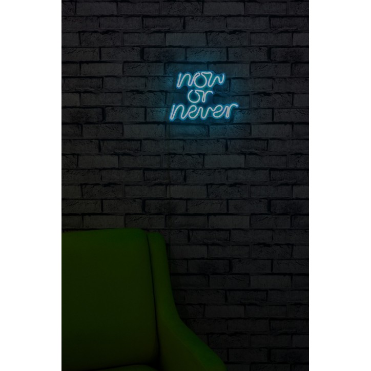 Iluminación LED decorativa de plástico Now or Never azul 28x22x2 cm