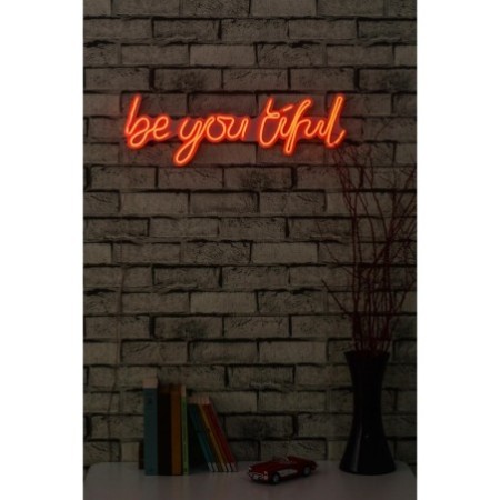 Iluminación LED decorativa de plástico Be you tiful rojo 57x19.5x2 cm