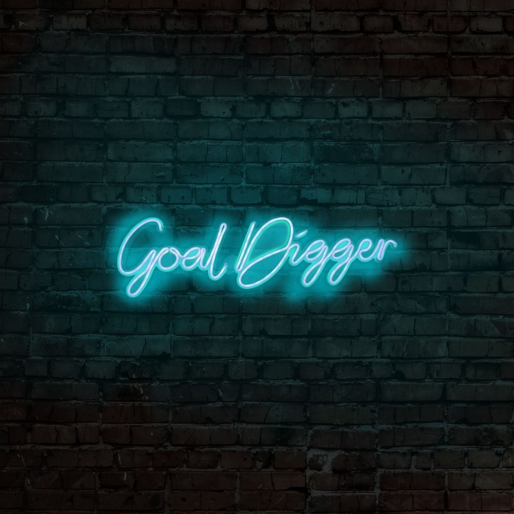 Iluminación LED decorativa de plástico Goal Digger azul 65x17x2 cm