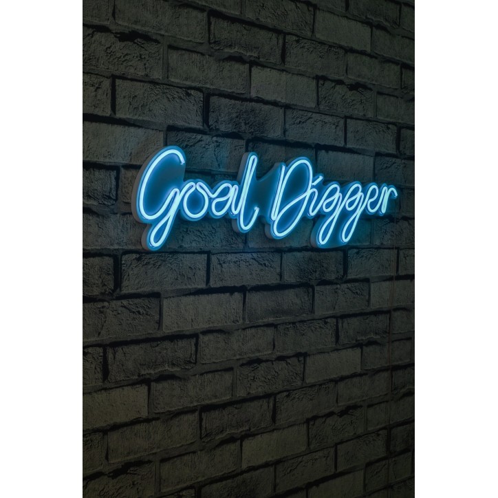 Iluminación LED decorativa de plástico Goal Digger azul 65x17x2 cm