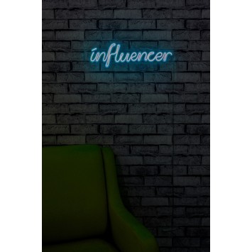 Iluminación LED decorativa de plástico Influencer azul 50x16x2 cm