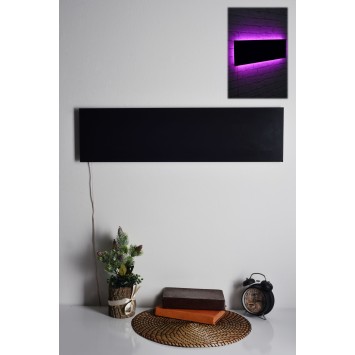 Iluminación LED decorativa Rectangle rosa 75x20 cm