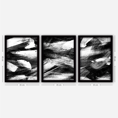 Cuadro decorativo enmarcado 3SC198 multicolor 35x45 cm (3 piezas)