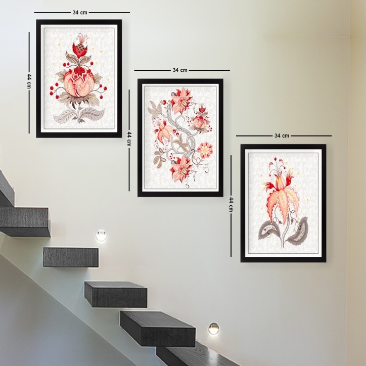 Cuadro decorativo enmarcado SET_107 multicolor 34x44 cm (3 piezas) Cuadro decorativo enmarcado SET_107 multicolor 34x44 cm (3 piezas)
