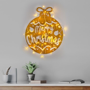 Decoración pared de metal XMASGOLD -7 oro 51x56 cm