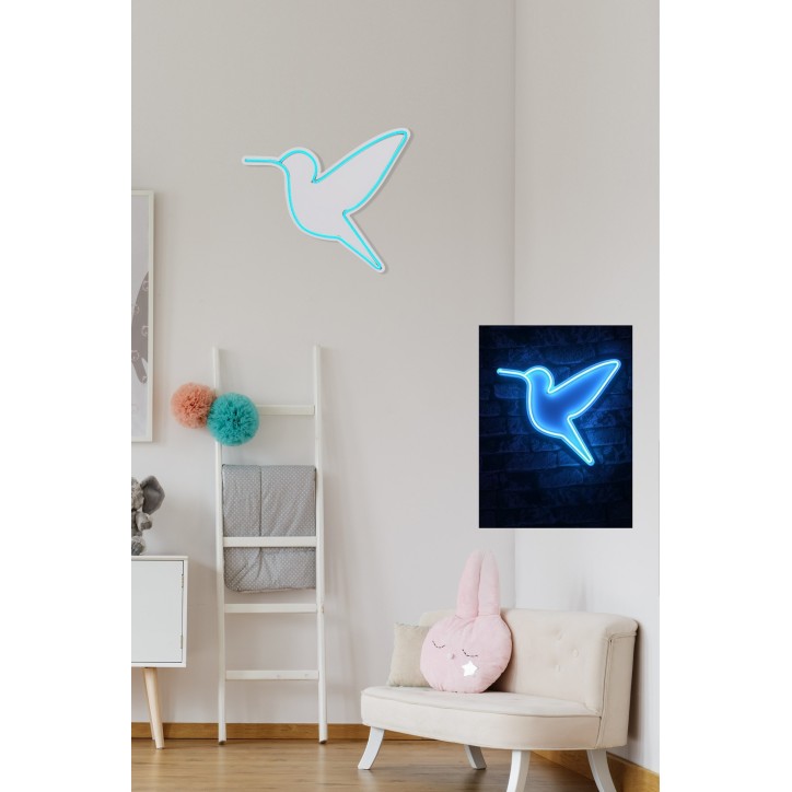 Iluminación LED decorativa de plástico Little Bird azul