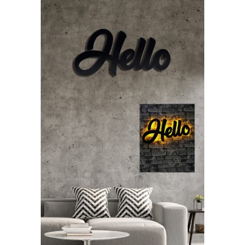 Iluminación LED decorativa Hello amarillo 40x69 cm