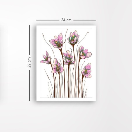Pintura decorativa enmarcada MDF BC1407705432 multicolor 24x29 cm