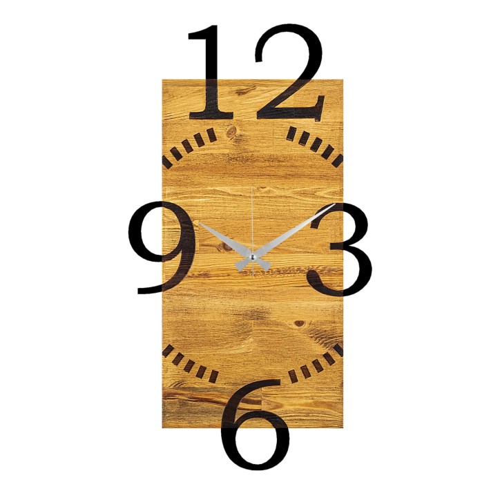 Reloj de pared madera Modelo 2 nogal negro 41x3x74 cm