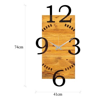 Reloj de pared madera Modelo 2 nogal negro 41x3x74 cm