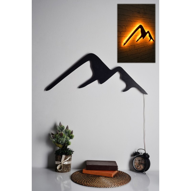 Iluminación LED decorativa Mountain amarillo 70x25 cm