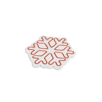 Iluminación LED decorativa de plástico Snowflake rojo 30x26x2 cm