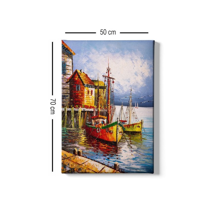 Pintura decorativa lienzo Kanvas Tablo-247 multicolor 50x70 cm