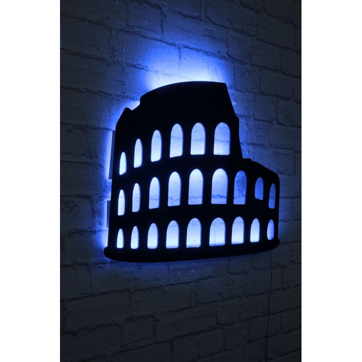 Iluminación LED decorativa Colosseum azul 60x40 cm