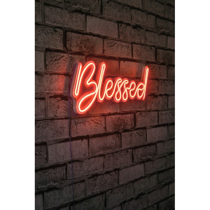 Iluminación LED decorativa de plástico Blessed rojo 43x20x2 cm