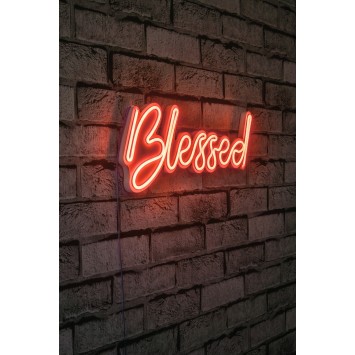 Iluminación LED decorativa de plástico Blessed rojo 43x20x2 cm