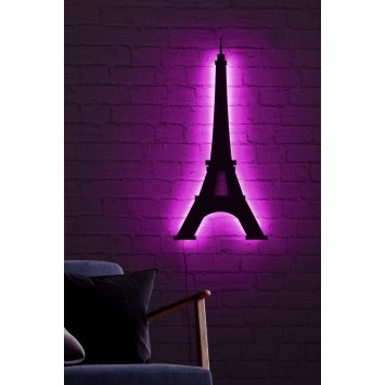 Iluminación LED decorativa Eiffel Tower rosa 32x69 cm