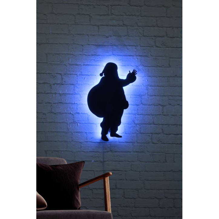 Iluminación LED decorativa Santa Claus 2 azul 32x52 cm