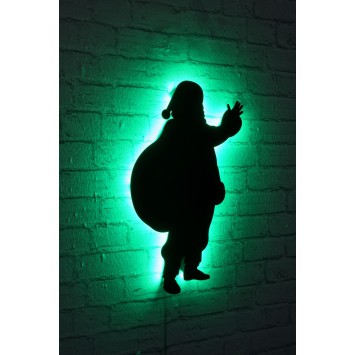 Iluminación LED decorativa Santa Claus 2 verde 32x52 cm