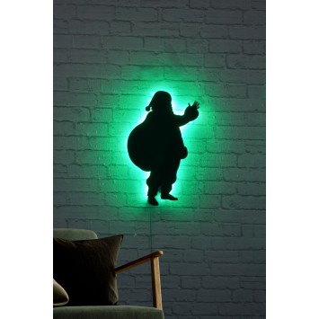 Iluminación LED decorativa Santa Claus 2 verde 32x52 cm