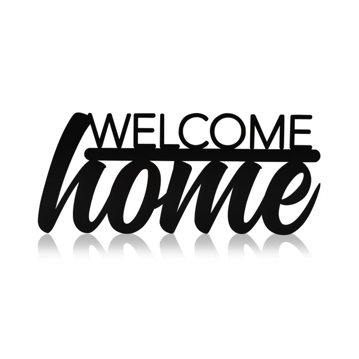 Iluminación LED decorativa Welcome Home amarillo 53x25 cm