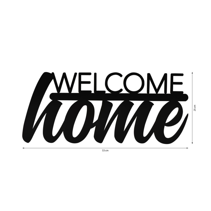 Iluminación LED decorativa Welcome Home amarillo 53x25 cm