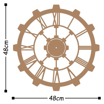 Reloj de pared metal Metal Wall Clock 16 cobre 48x48 cm