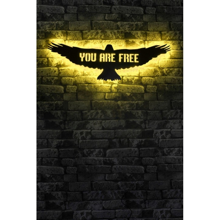 Iluminación LED decorativa Eagle amarillo 24x80 cm