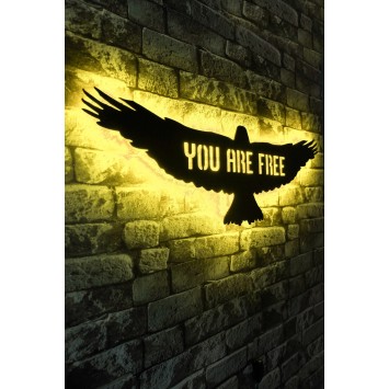 Iluminación LED decorativa Eagle amarillo 24x80 cm