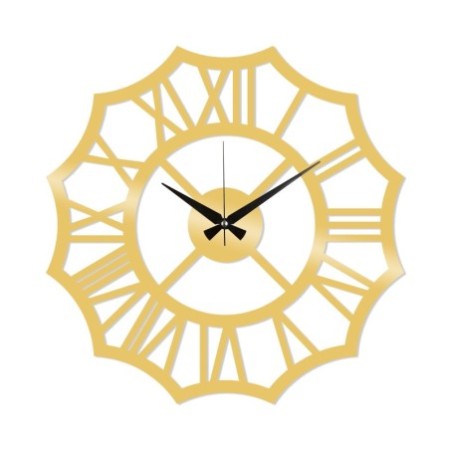 Reloj de pared metal Metal Wall Clock 23 oro 48x48 cm