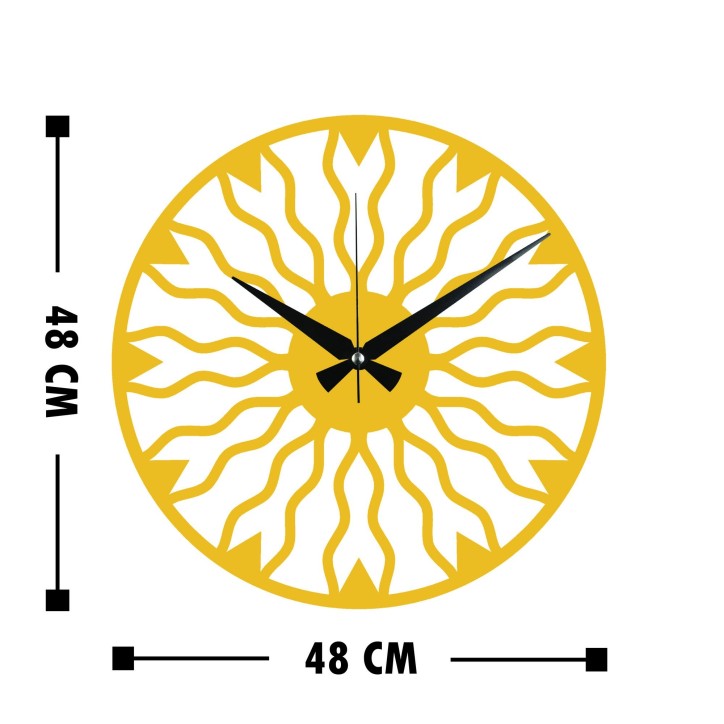 Reloj de pared metal Metal Wall Clock 21 oro 48x48 cm