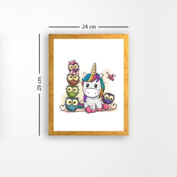Pintura decorativa enmarcada MDF AC1140120116 multicolor 24x29 cm