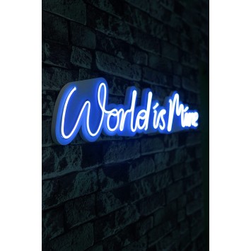 Iluminación LED decorativa de plástico World is Mine azul 16x78x2 cm