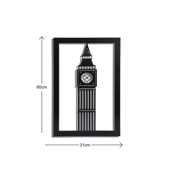 Iluminación LED decorativa Big Ben rosa 60x31 cm