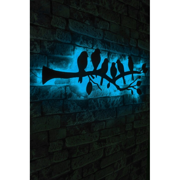 Iluminación LED decorativa Birds azul 25x75 cm