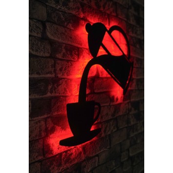 Iluminación LED decorativa Coffee rojo 50x50 cm