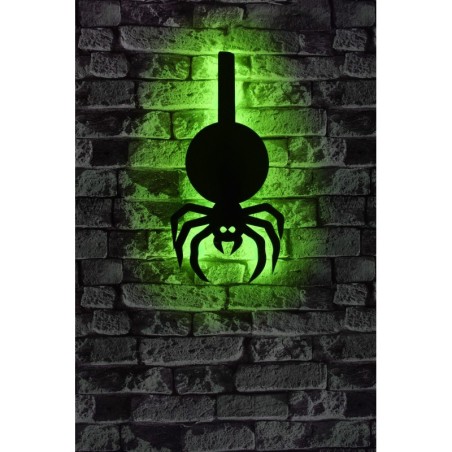 Iluminación LED decorativa Spider verde 47x23 cm