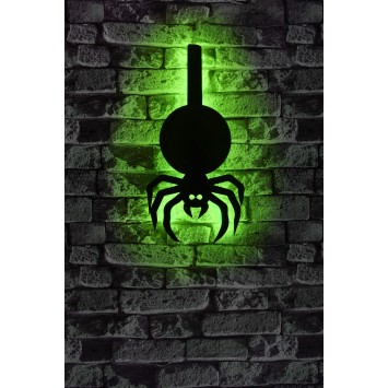 Iluminación LED decorativa Spider verde 47x23 cm