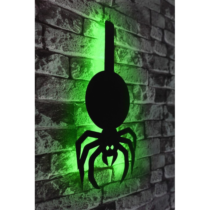 Iluminación LED decorativa Spider verde 47x23 cm